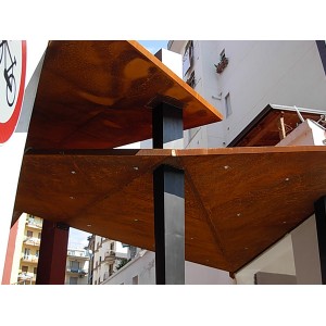 Copertura in acciaio corten
